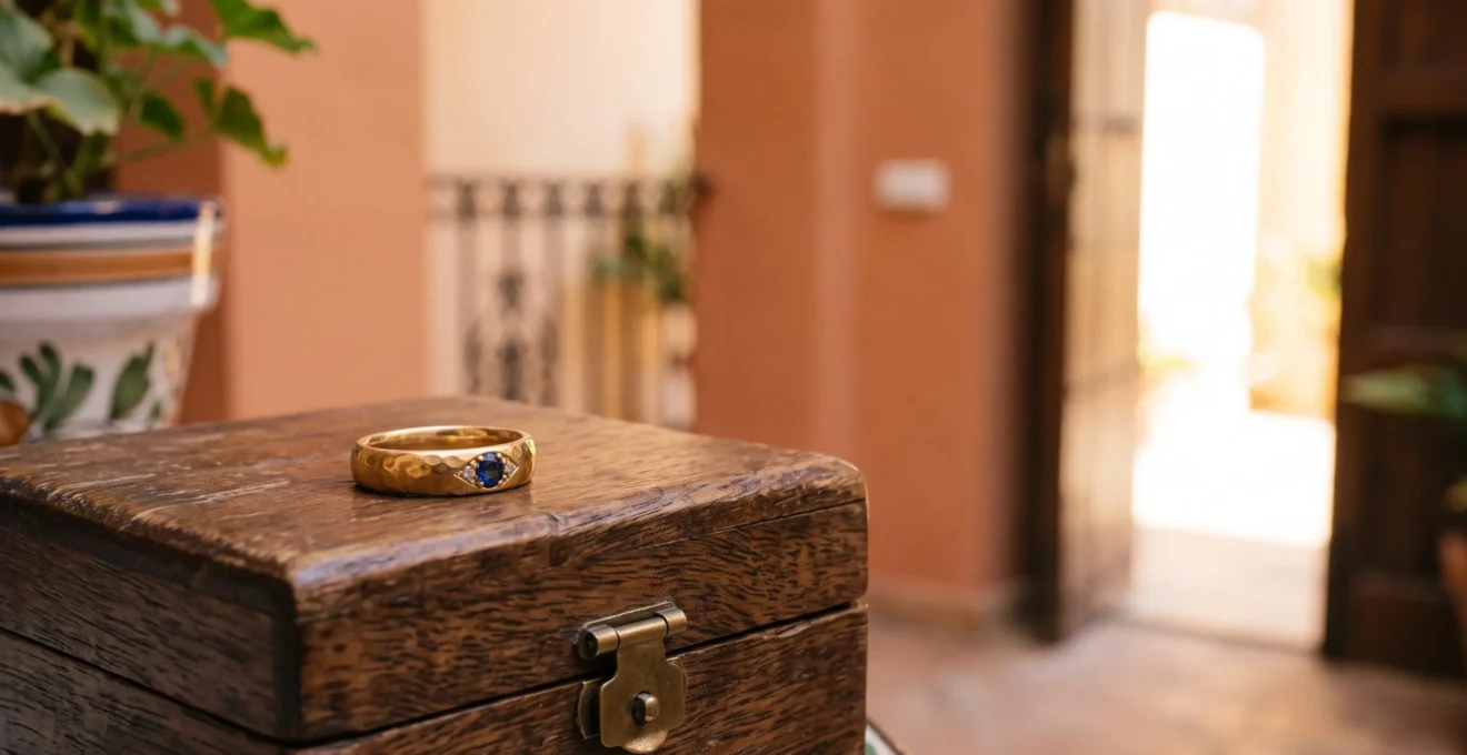 Anillo de oro de 18 quilates fotografiado como una joya destinada a convertirse en herencia familiar